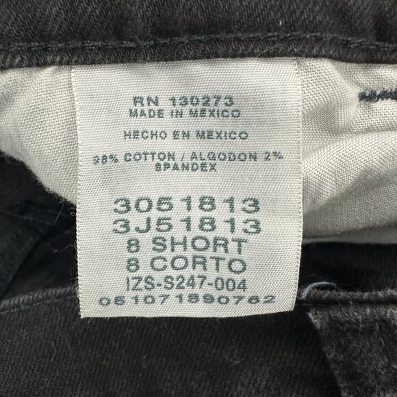 Lee Relaxed Fit Straight Women's size 8P Black Denim Jeans - Picture 4 of 5